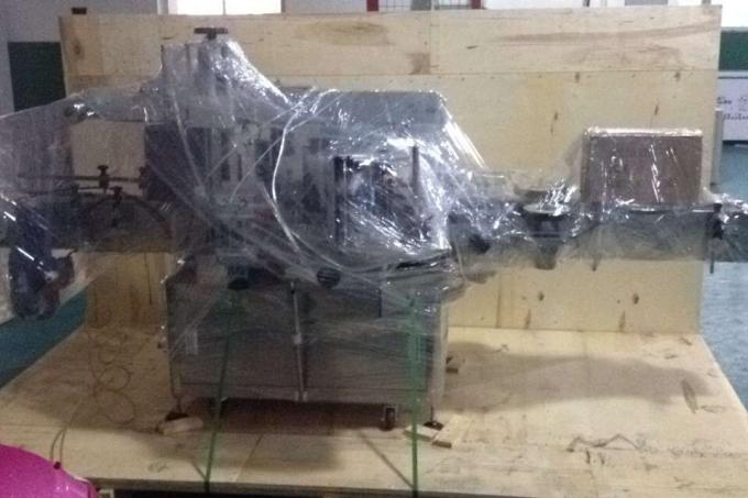 Mesin Label Aluminium Alloy Opp Vial kanggo botol bunder, mesin label industri