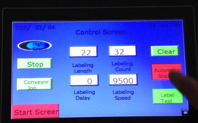 Obyek ndeteksi mesin label stiker sisi dobel otomatis mata sulap kanthi puteran