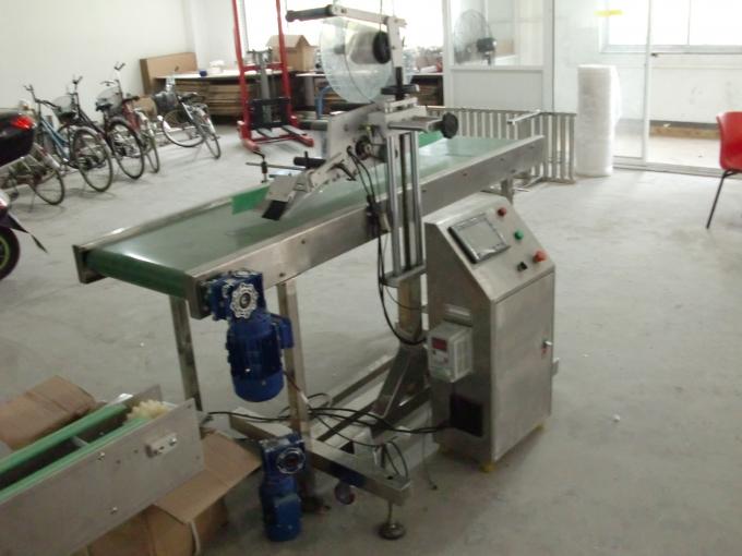 Tabel Top Self Adhesive Sticker Flat lumahing Label Applicator karo Paging Machine dipakani obyek