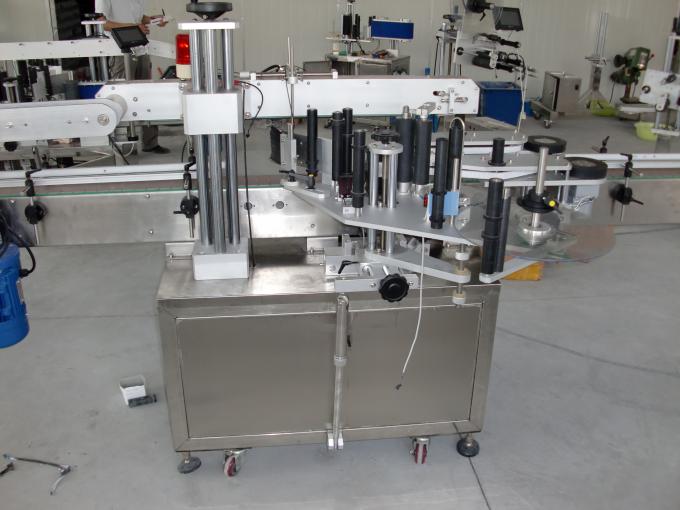 Botol plastik lan kaca PLC ngontrol motor servo mesin label stiker sisi ganda otomatis