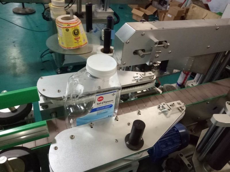 China SUS304 Kabinet Loro Sisi Mesin Label Stiker Botol Kanthi pemasok Produk Perawatan Pribadi