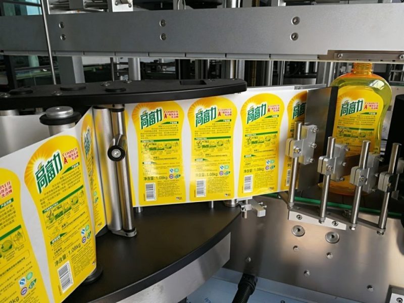 China Full Automatic Sticker Labeling Machine sensitif tekanan ngarep / mburi lan supplier labeler bungkus